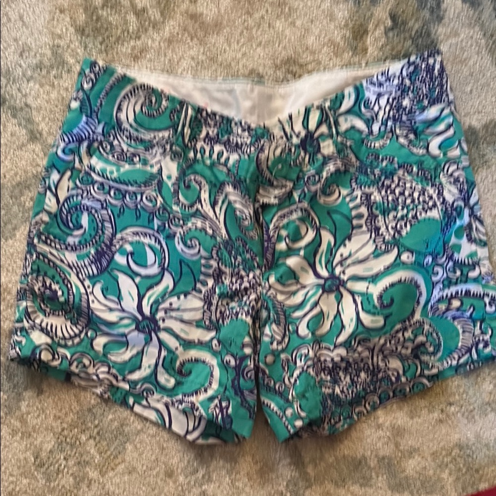 Lilly Pulitzer for Target Blue and Green Bermuda Shorts